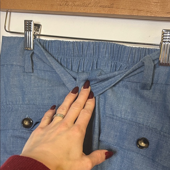 Monteau Los Angeles Chambray Vest & Skirt Set | Size M 💙 - Picture 11 of 16